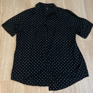 Alfani Black and White Patterned Men's Shirt